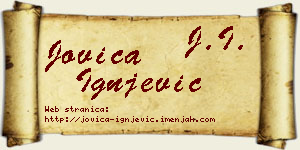 Jovica Ignjević vizit kartica